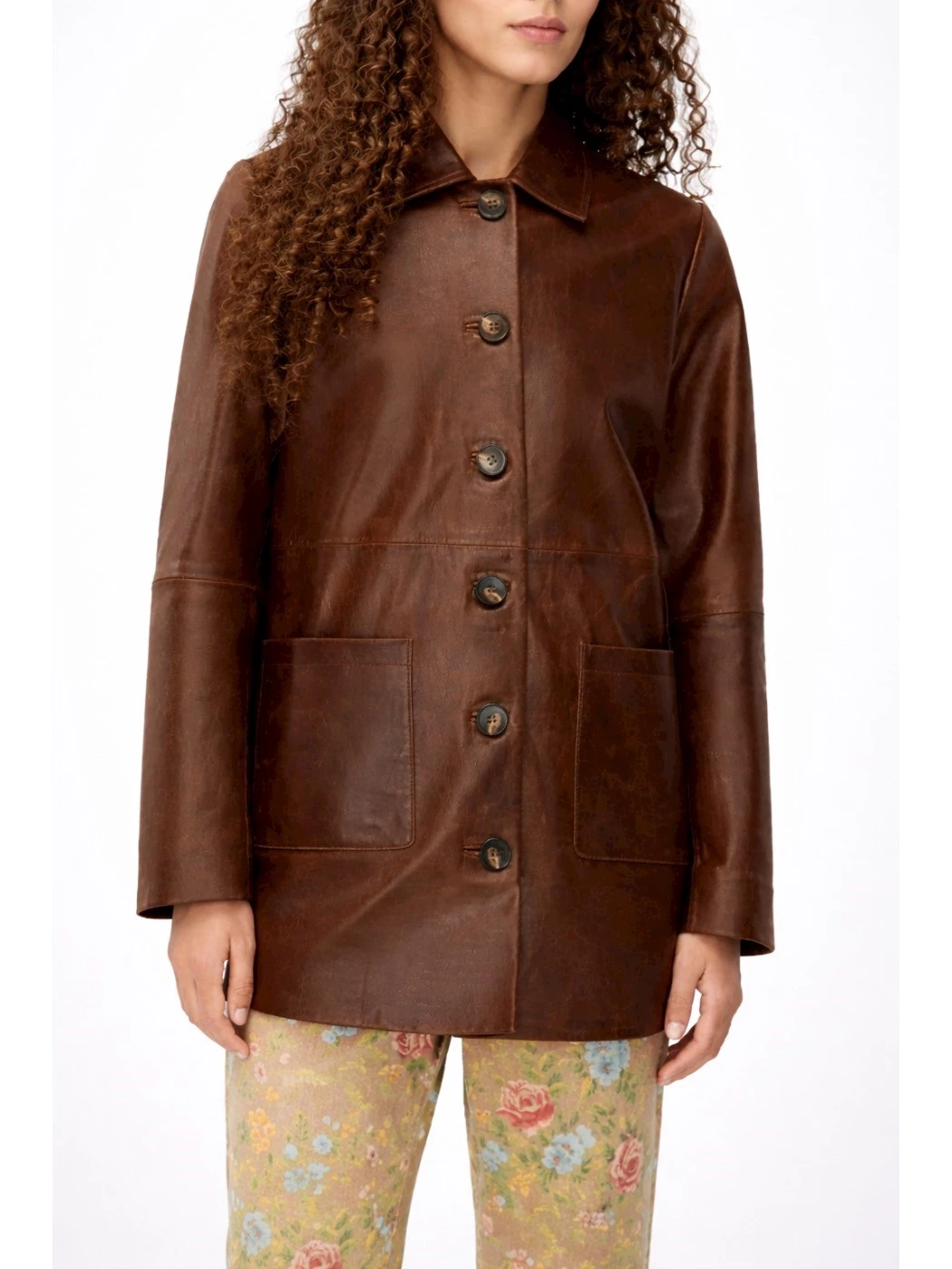 IBlues crunch leather jacket