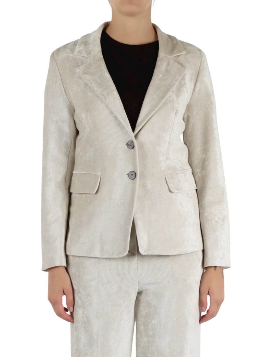 Single-breasted jacket in Marella velvet jersey