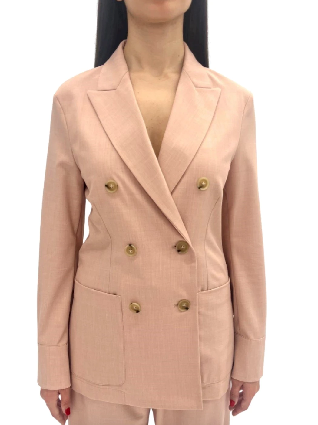Pink double-breasted jacket SOLOTRE