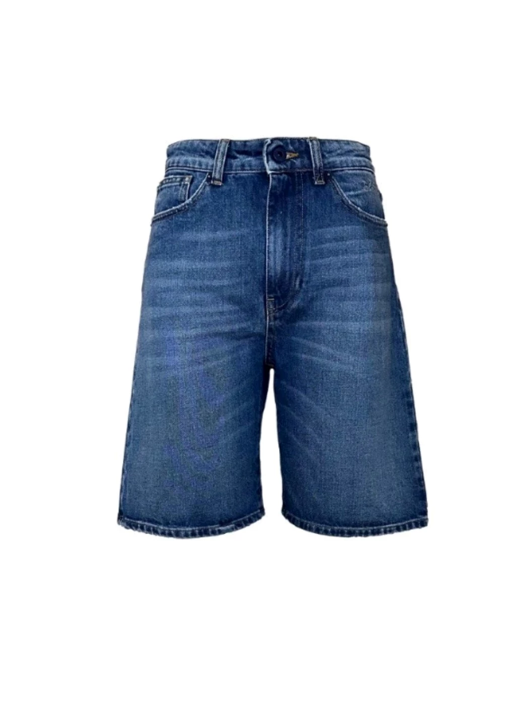 SOLOTRE vintage-effect denim Bermuda shorts