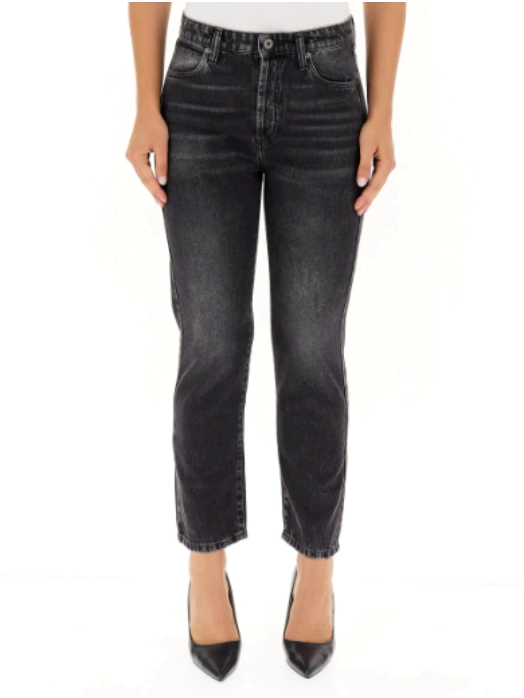 SOLOTRE black denim jeans