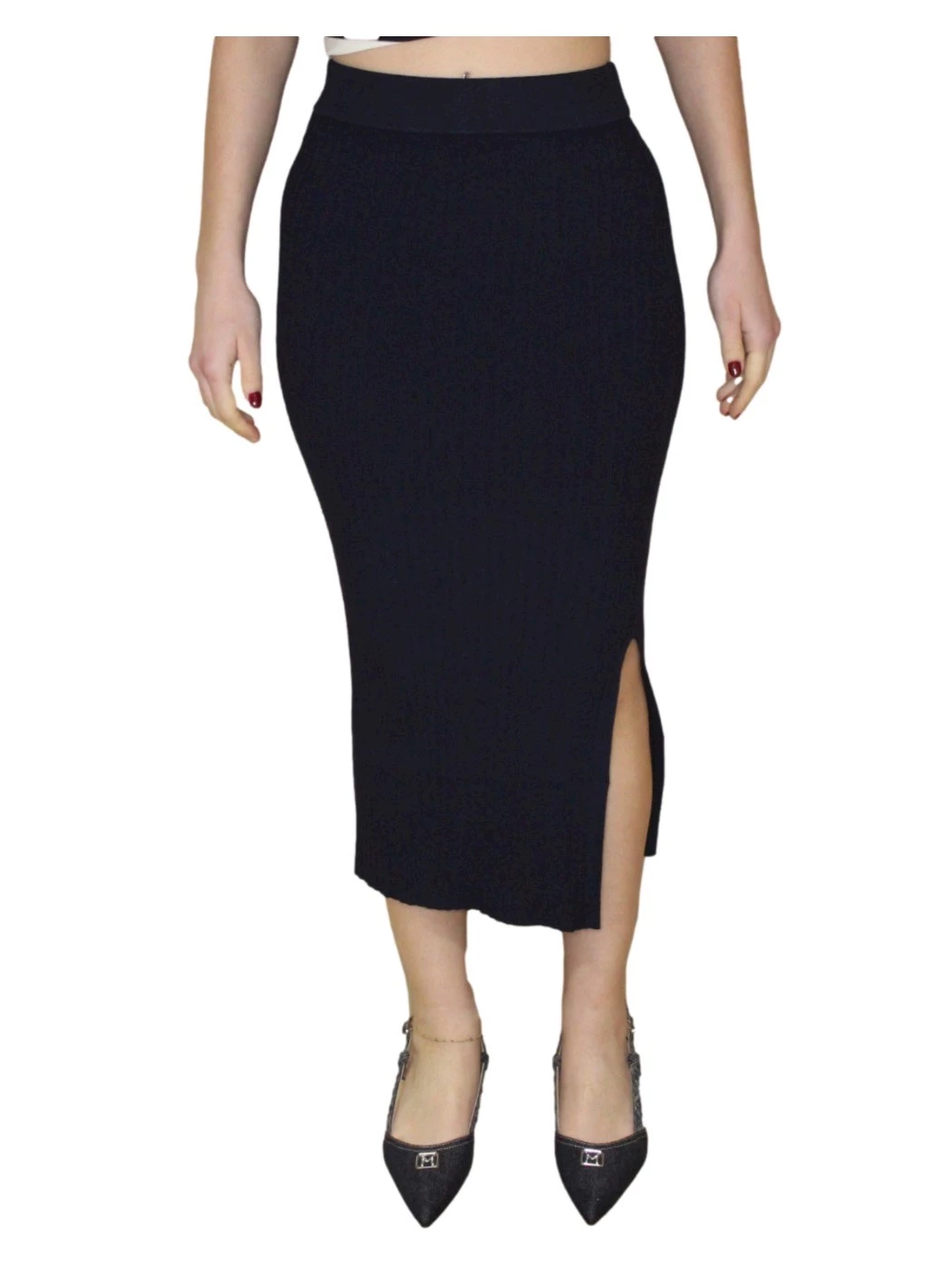 Ribbed viscose skirt SOLOTRE