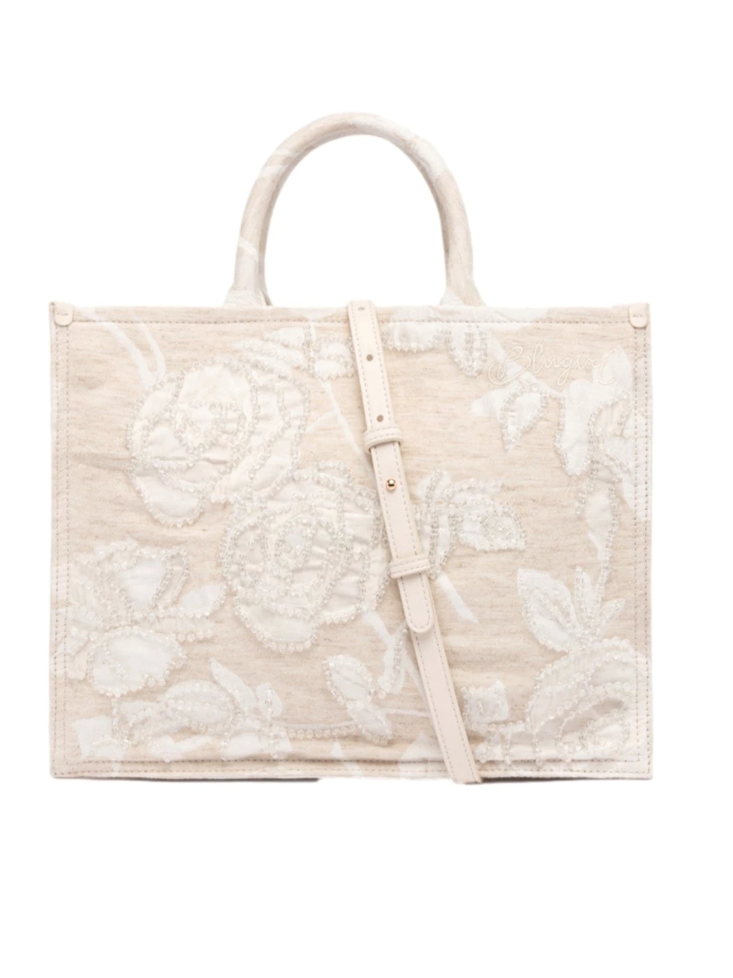 BLUGIRL rose jacquard tote bag
