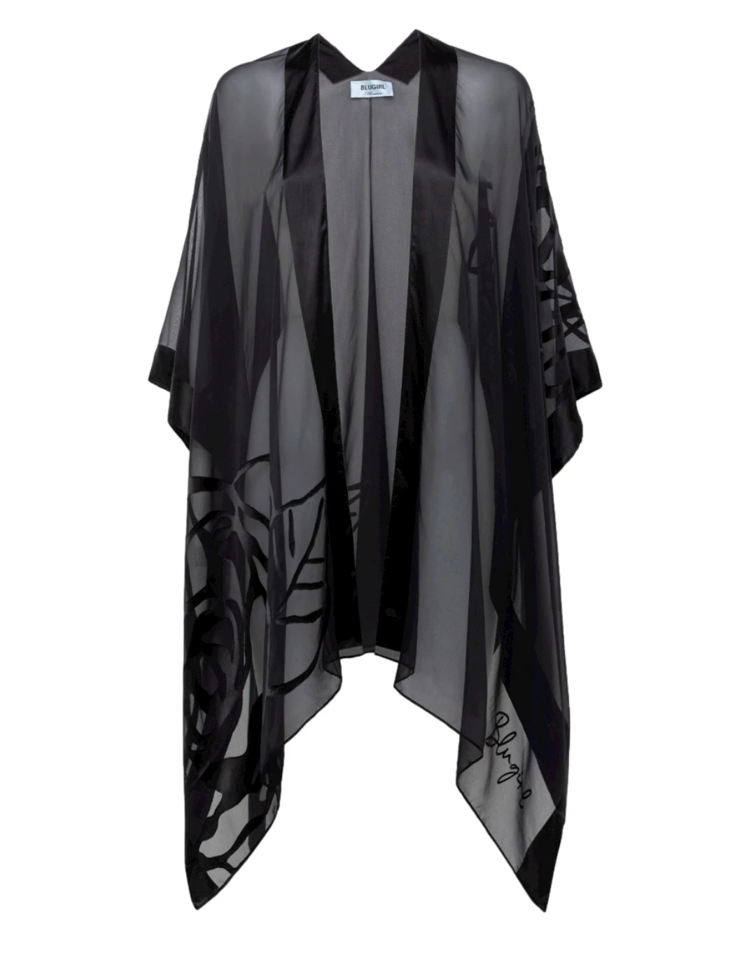Dévoré shrug with roses BLUGIRL