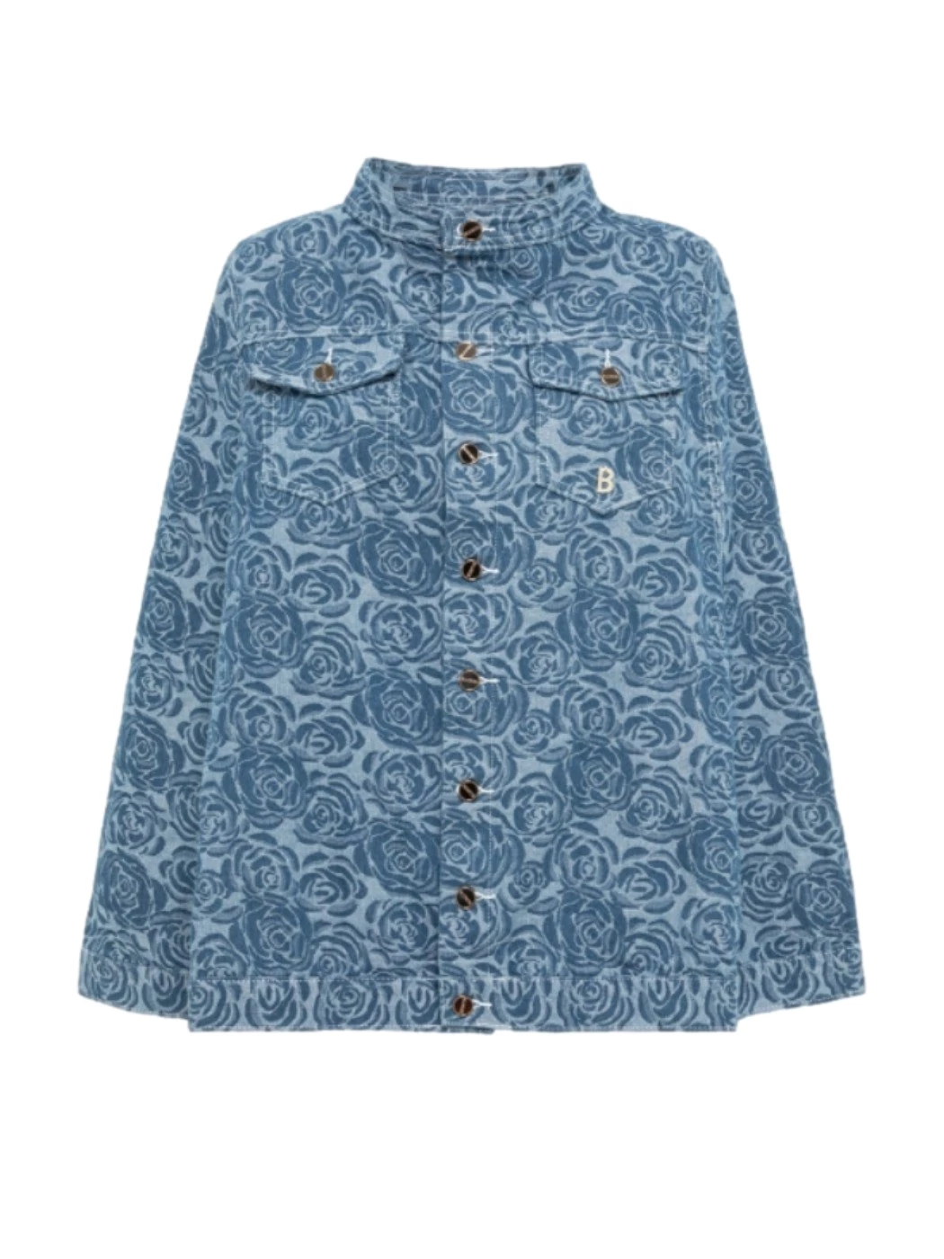 Jacquard denim cape BLUGIRL