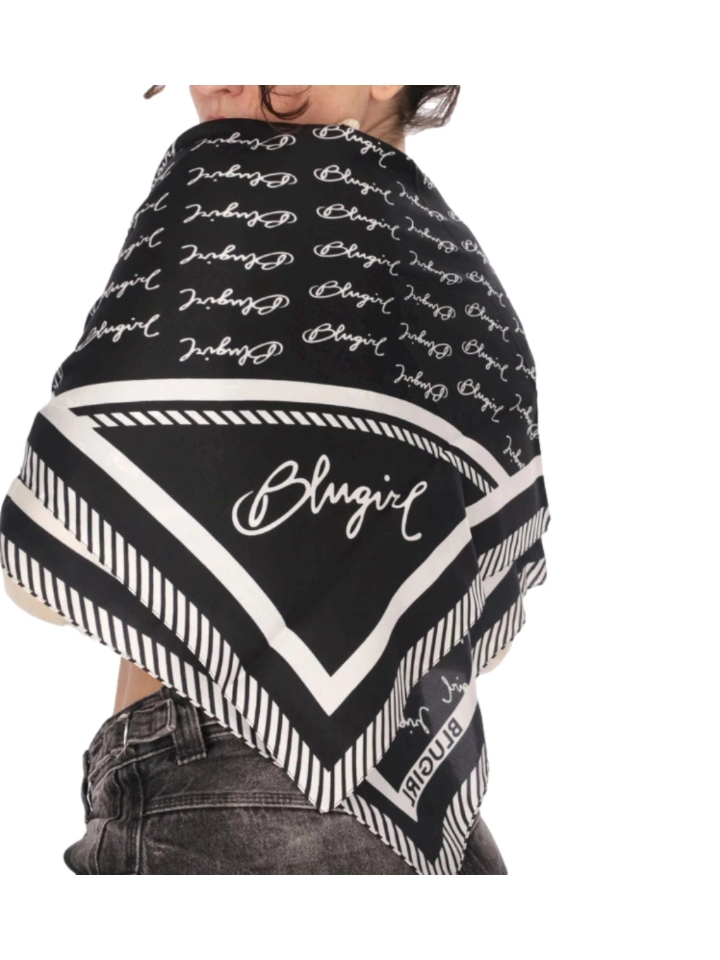 Silk scarf with BLUGIRL logo