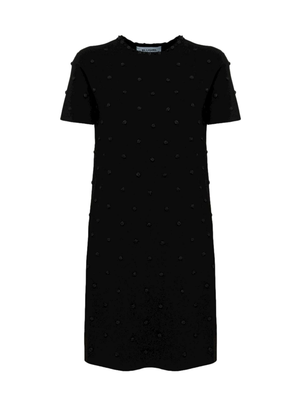 Knitted dress with rose and coral embroidery BLUGIRL