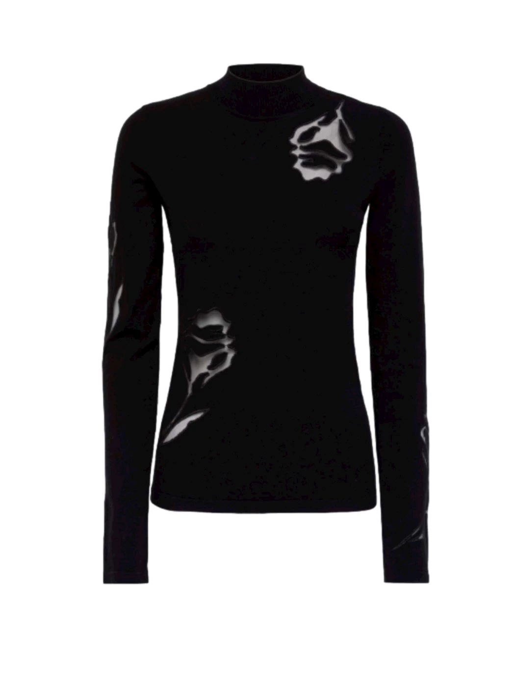 Viscose sweater with tulle roses BLUGIRL