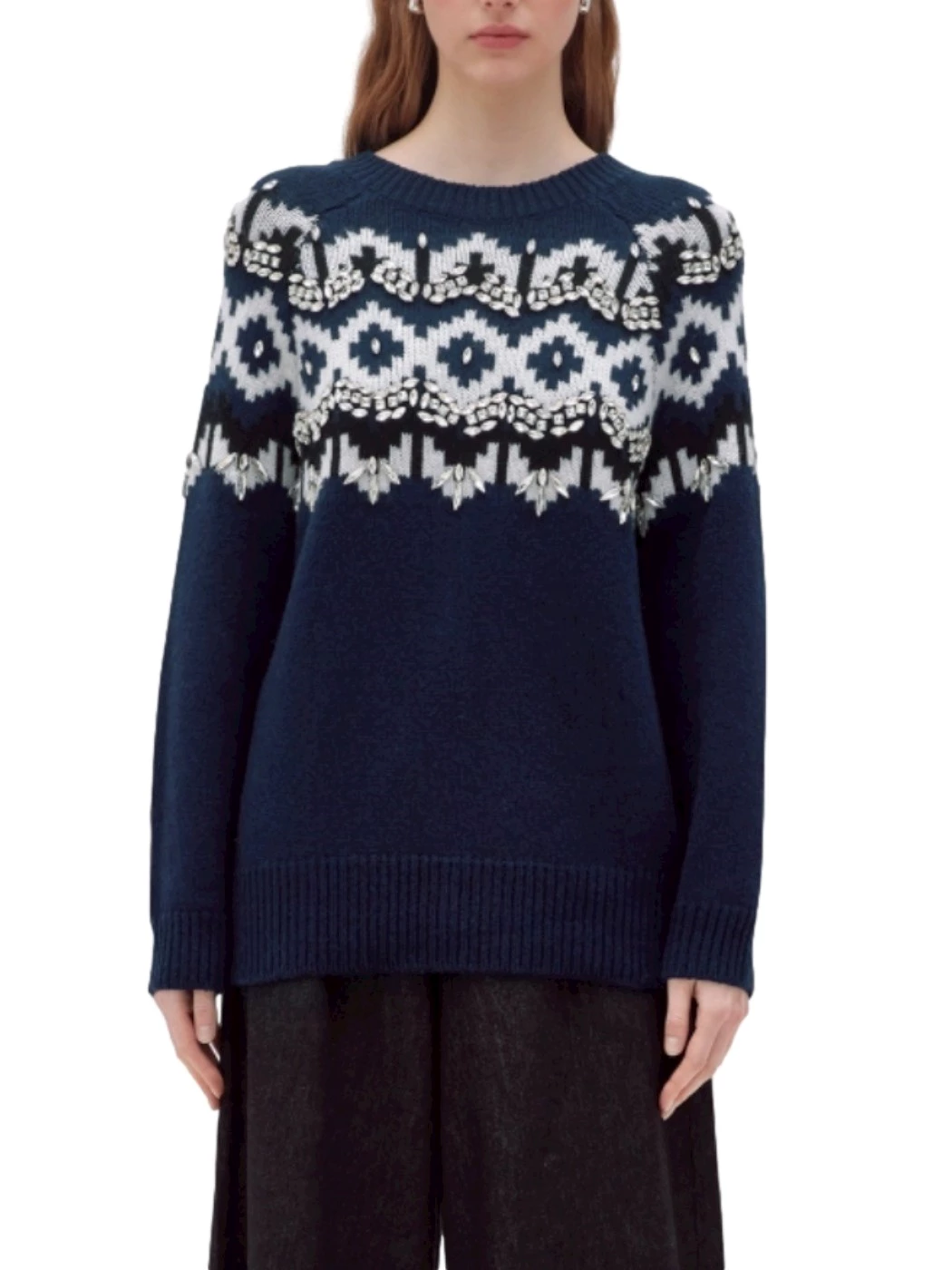 Sweater with BLUGIRL appliqués