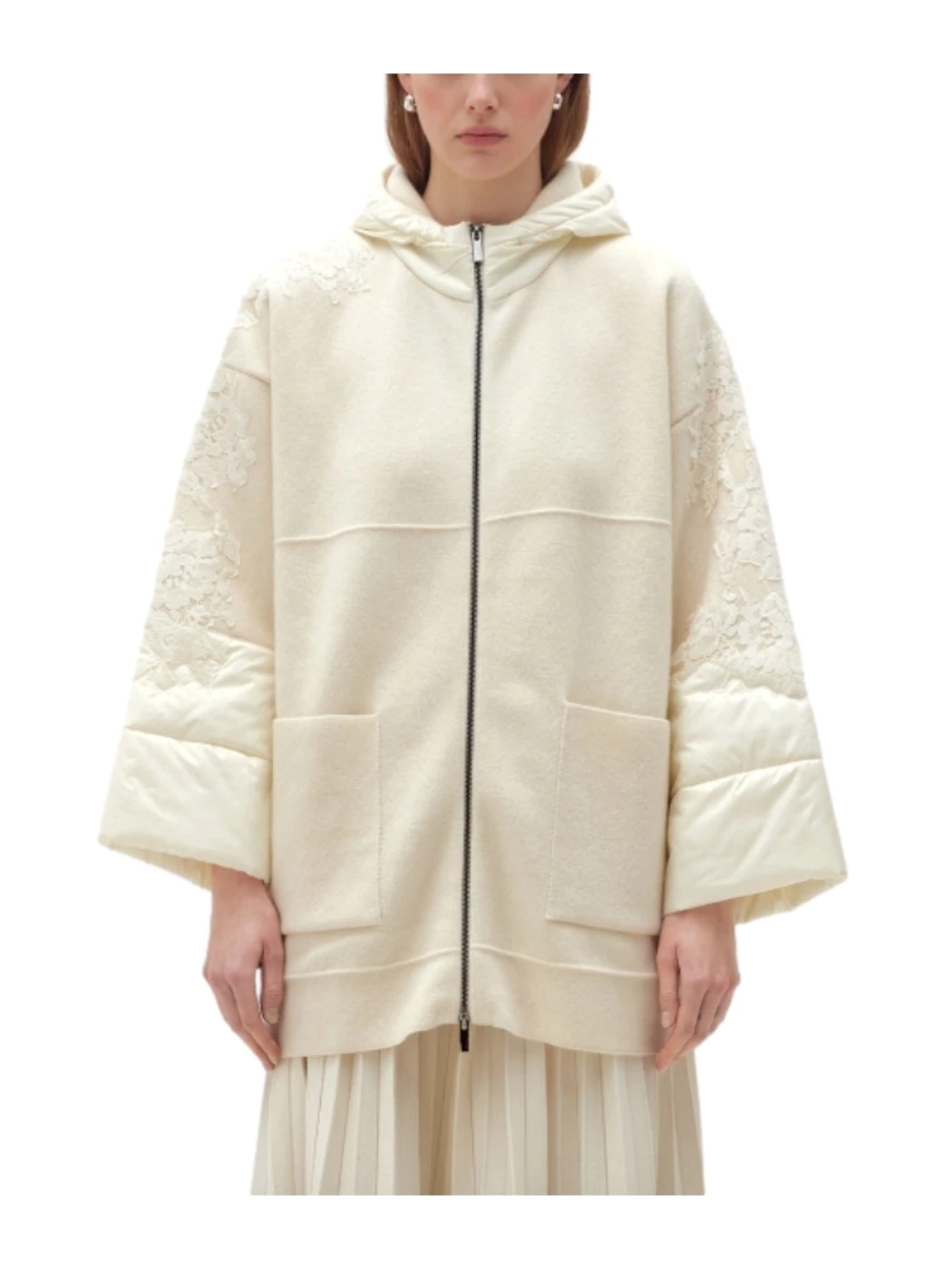 Wool and duchesse coat BLUGIRL