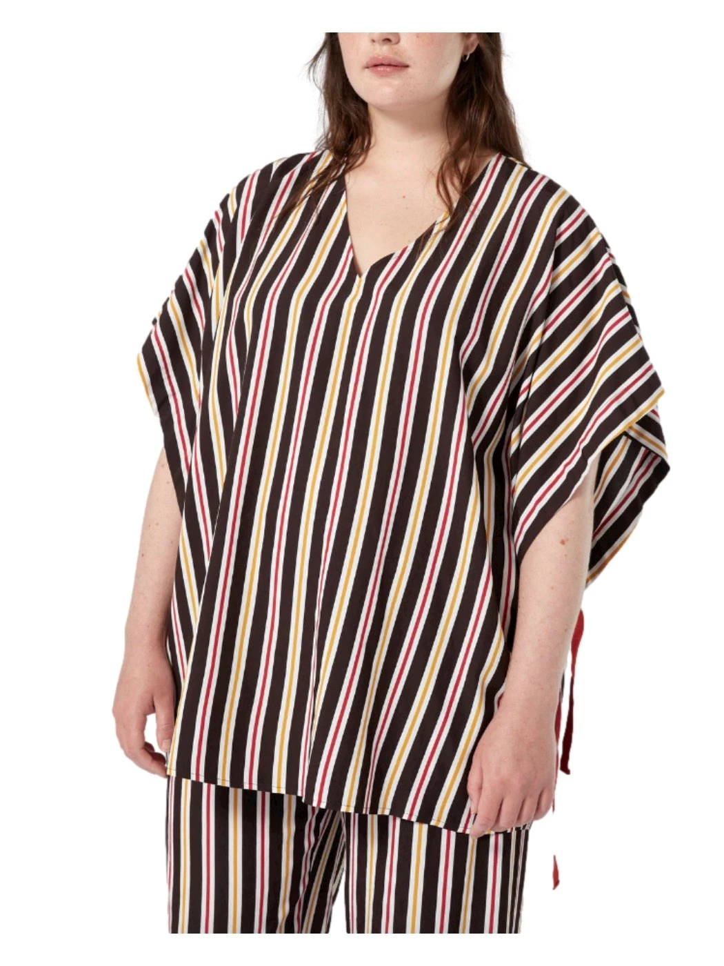 Marina Rinaldi striped viscose blouse