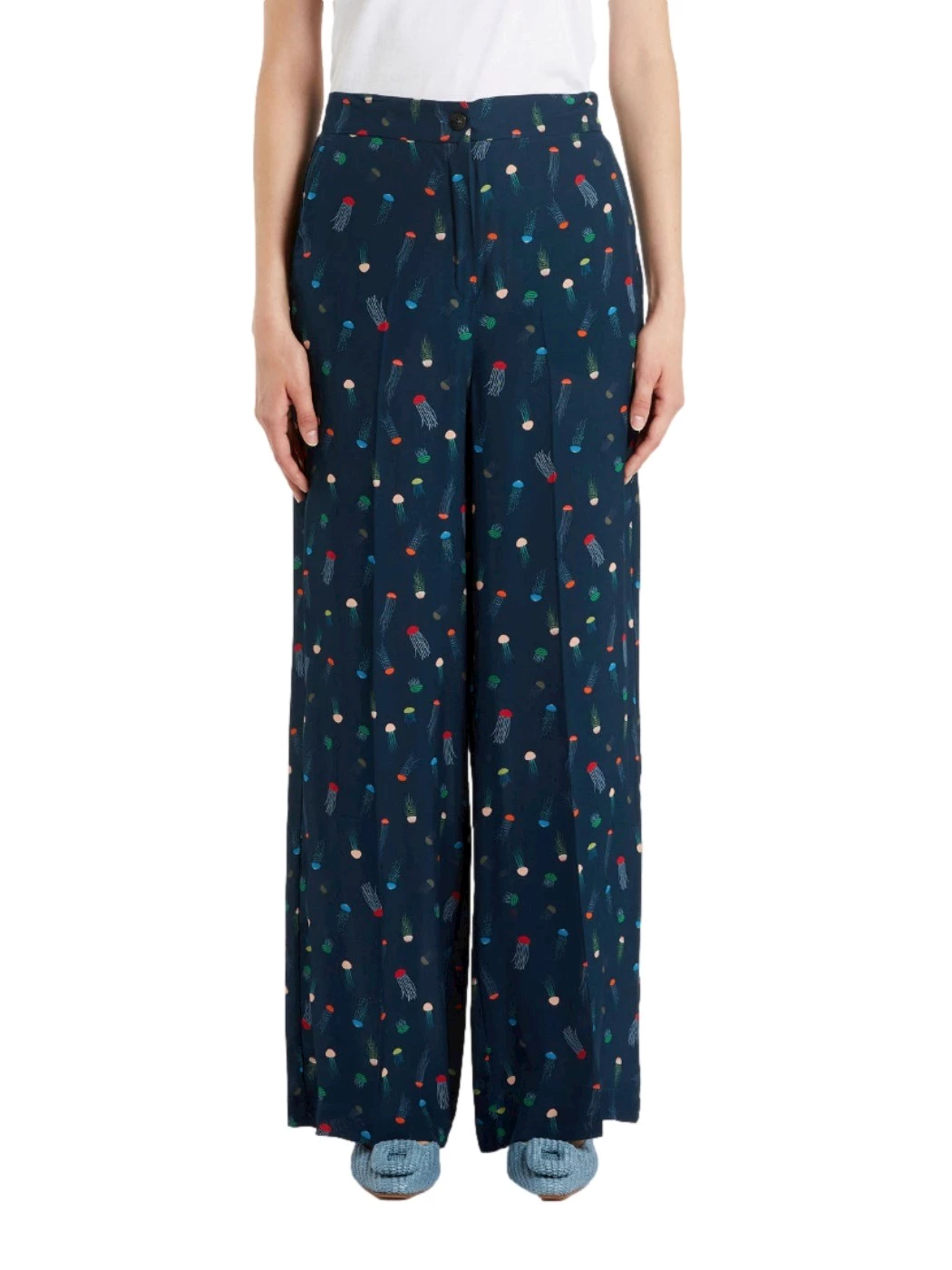 IBlues patterned trousers