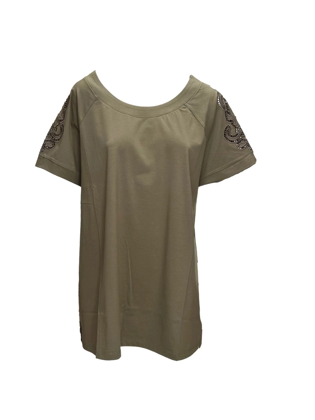 T-shirt with embroidery on the shoulders Giulia Valli