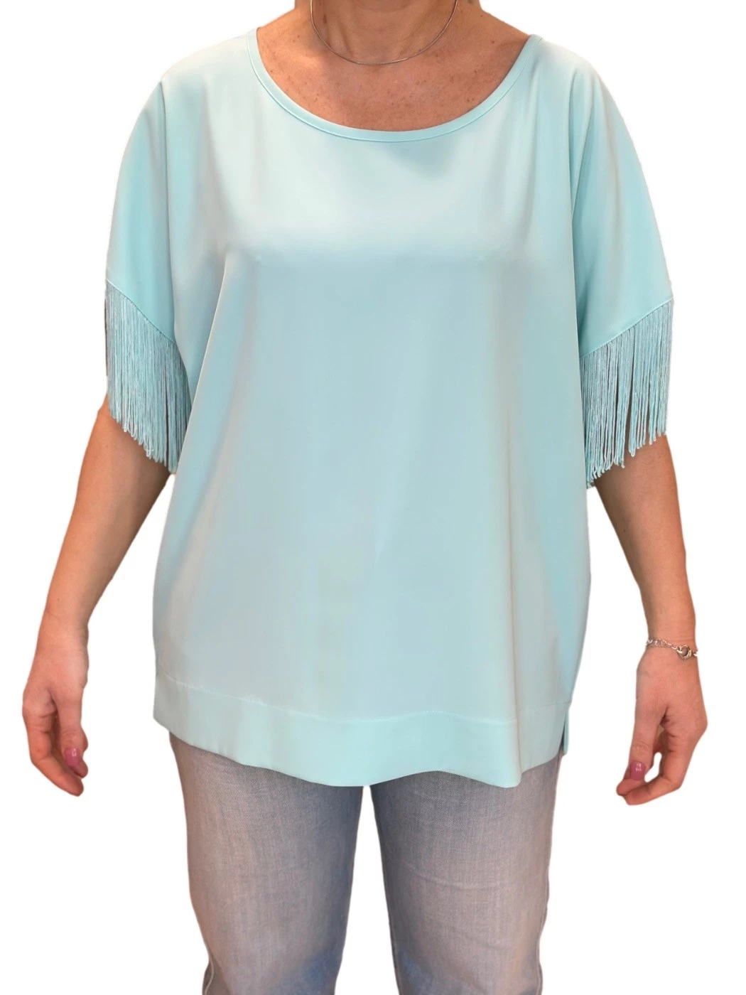 Sleeveless jacket with fringes Giulia Valli
