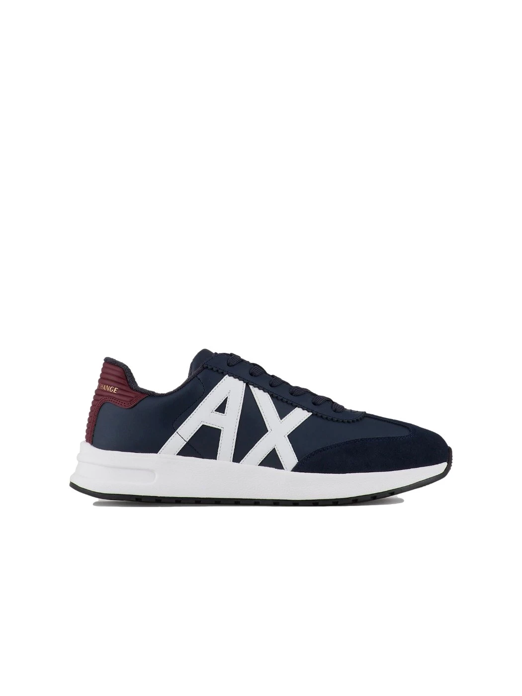 Sneaker in pelle con maxi-logo Armani Exchange