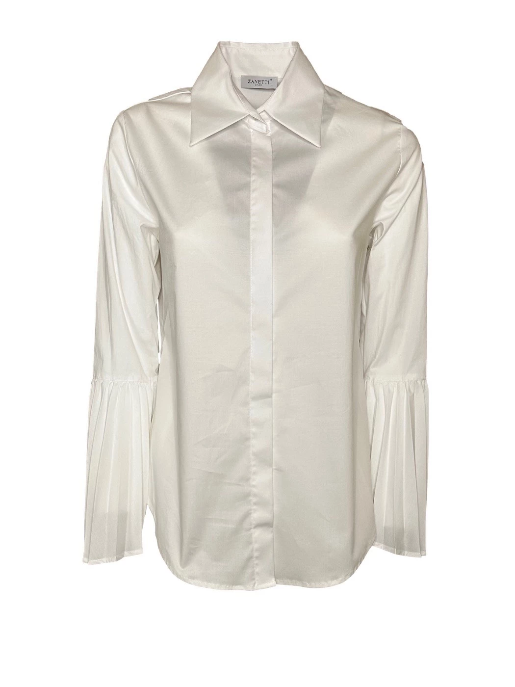 Zanetti pleated sleeve shirt