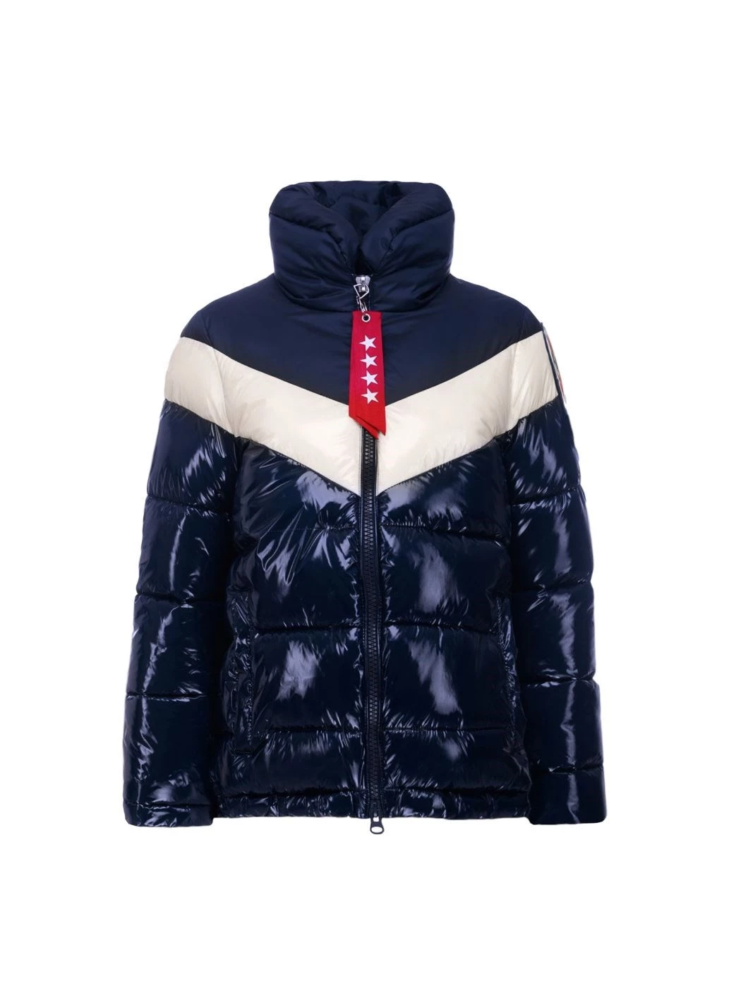Ruby Gloss Bicolor Down Jacket