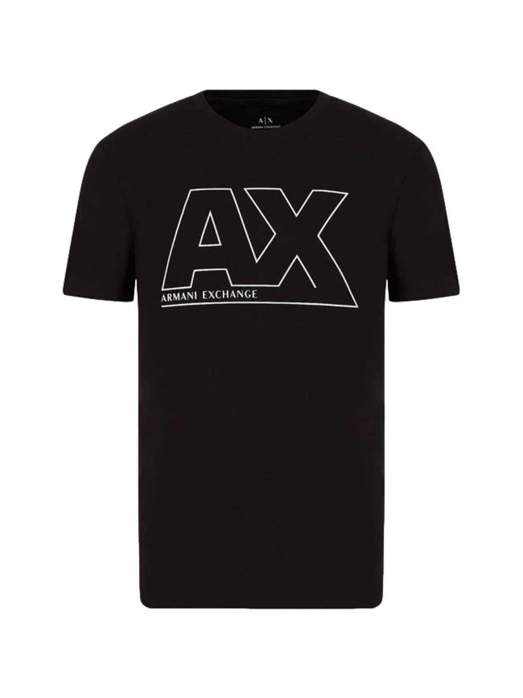 Slim fit T-shirt with armani exchange shiny maxi-logo