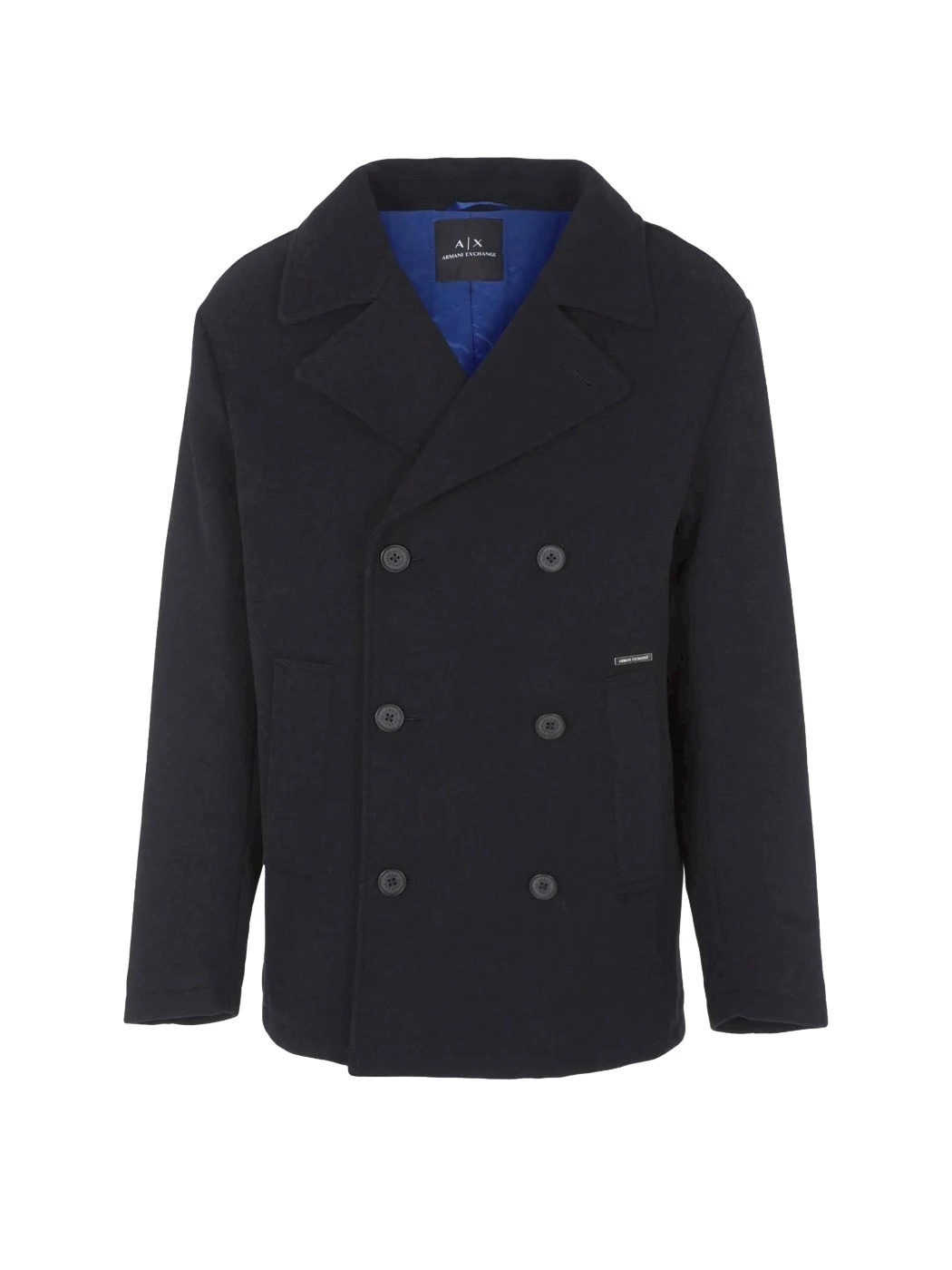 Double-breasted pea coat in wool blend Armani Exchange