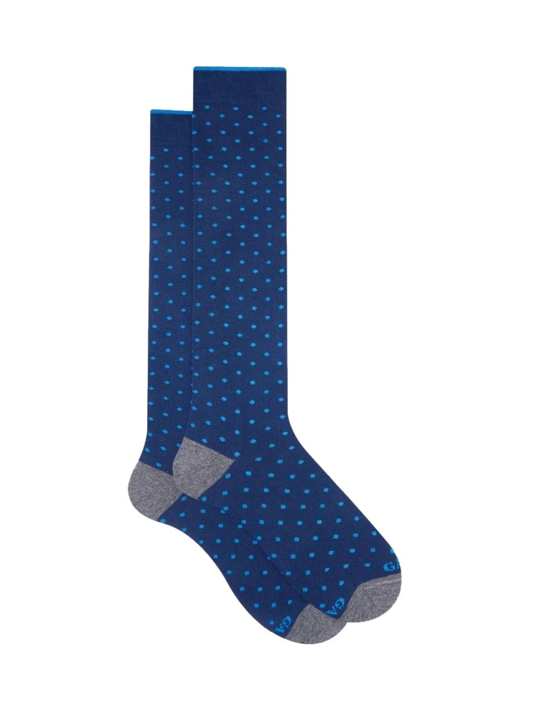 Long socks man cotton mustard pattern polka dots Gallo