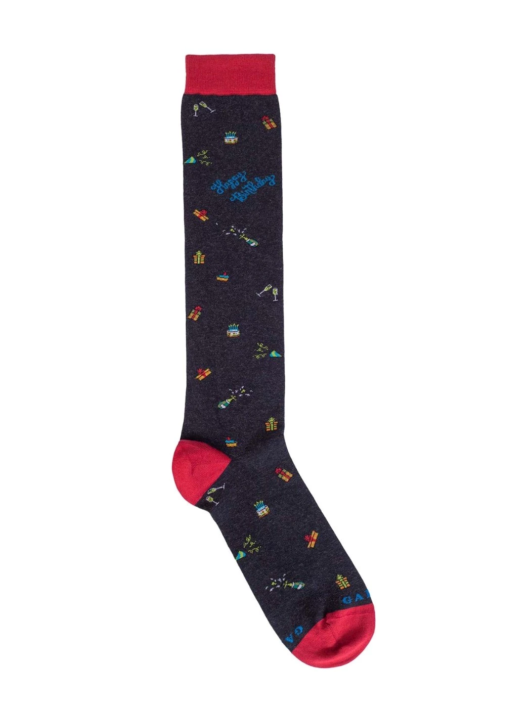Long men's socks with fantasy happy birthday Gallo