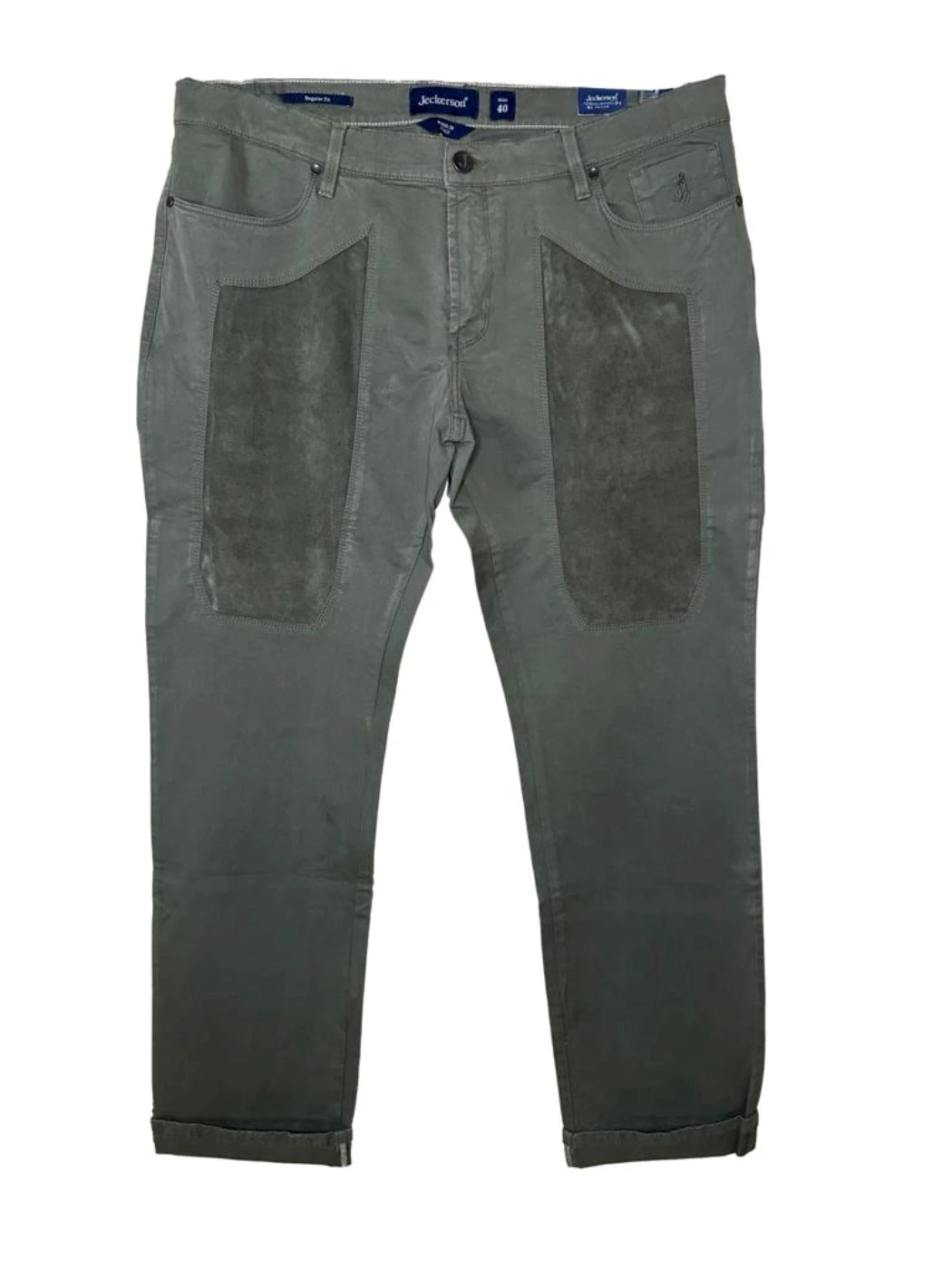 Trousers with Jeckerson Alcantara patch