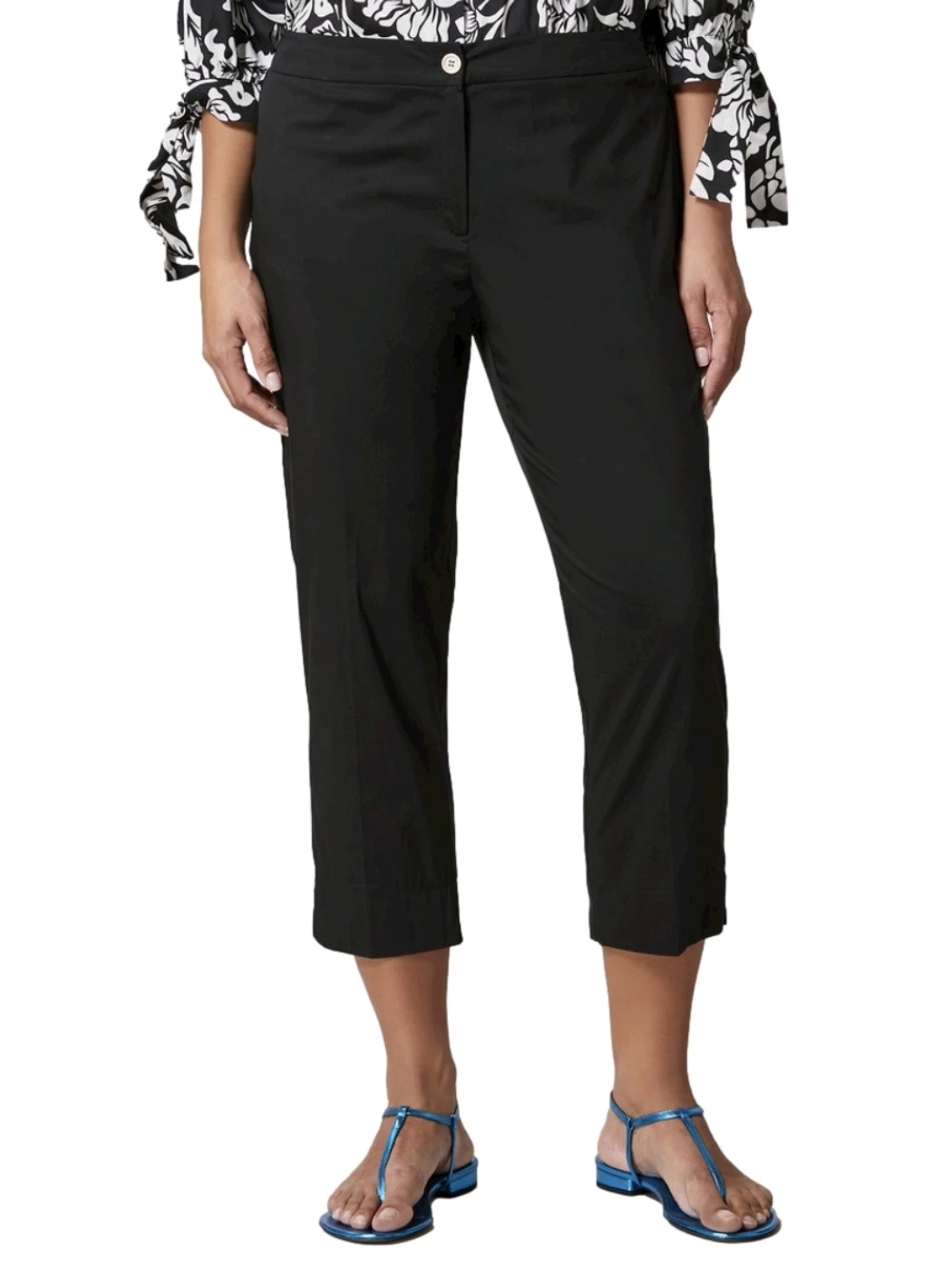 Persona stretch cotton and nylon trousers
