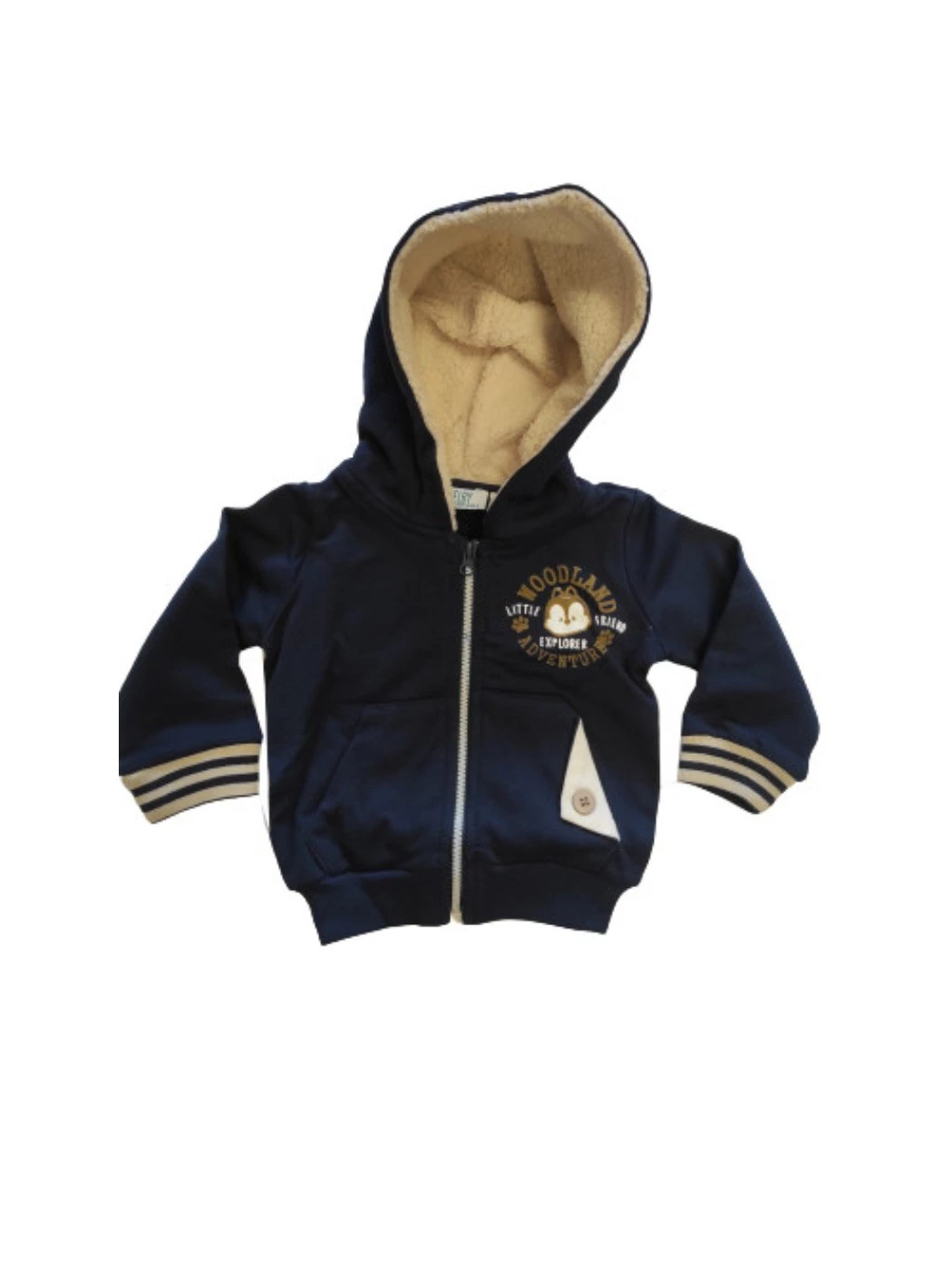 Maglia Felpa Zip Con Cappuccio Neonato 21D2210