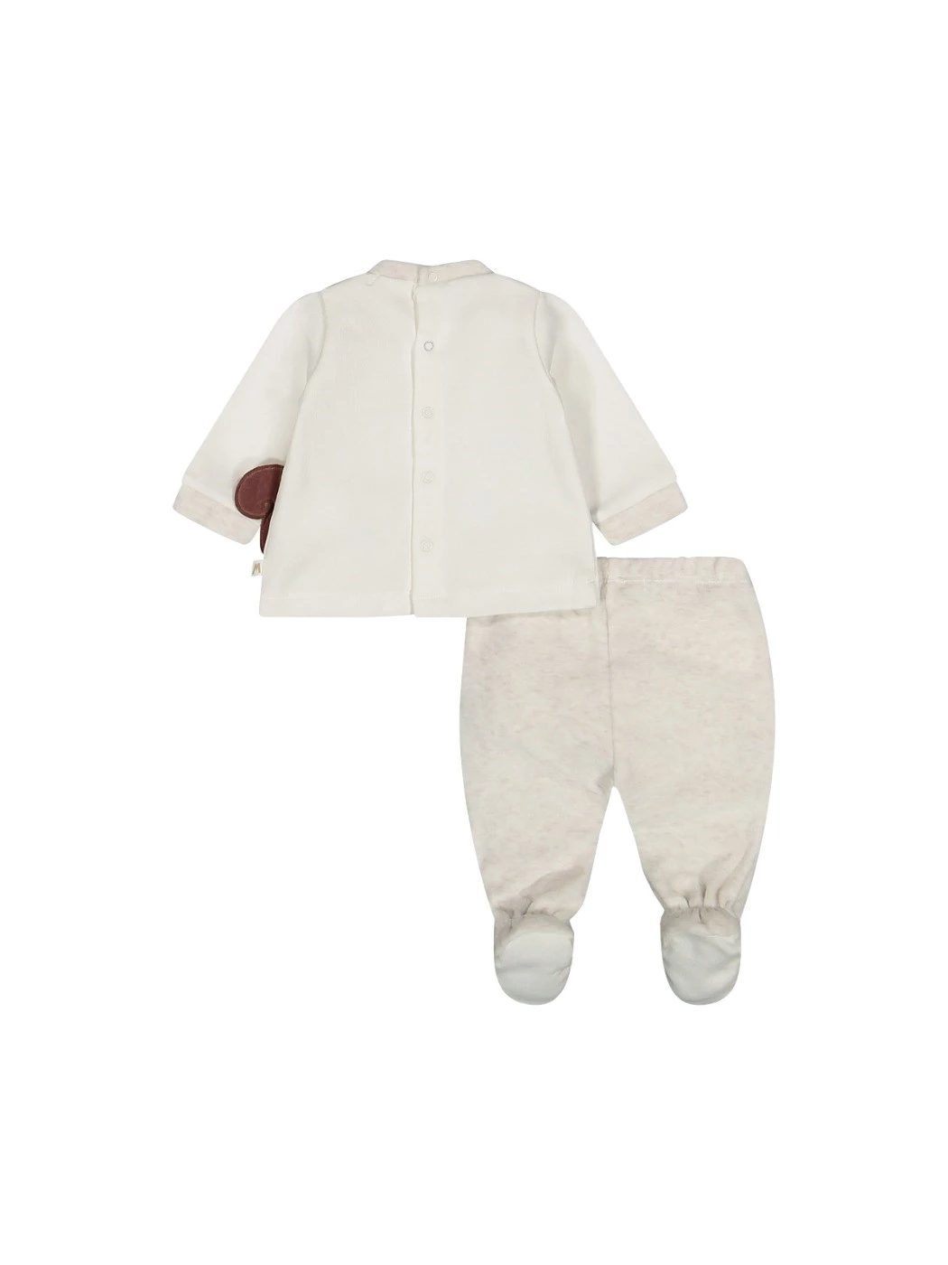 Completo Con Piede Ciniglia Neonato 24Q3160