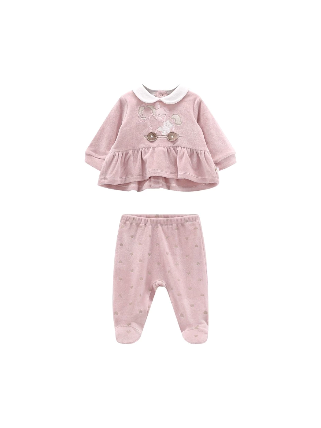 Completo Clinica Con Piede Ciniglia Soft Neonata 25Q0261