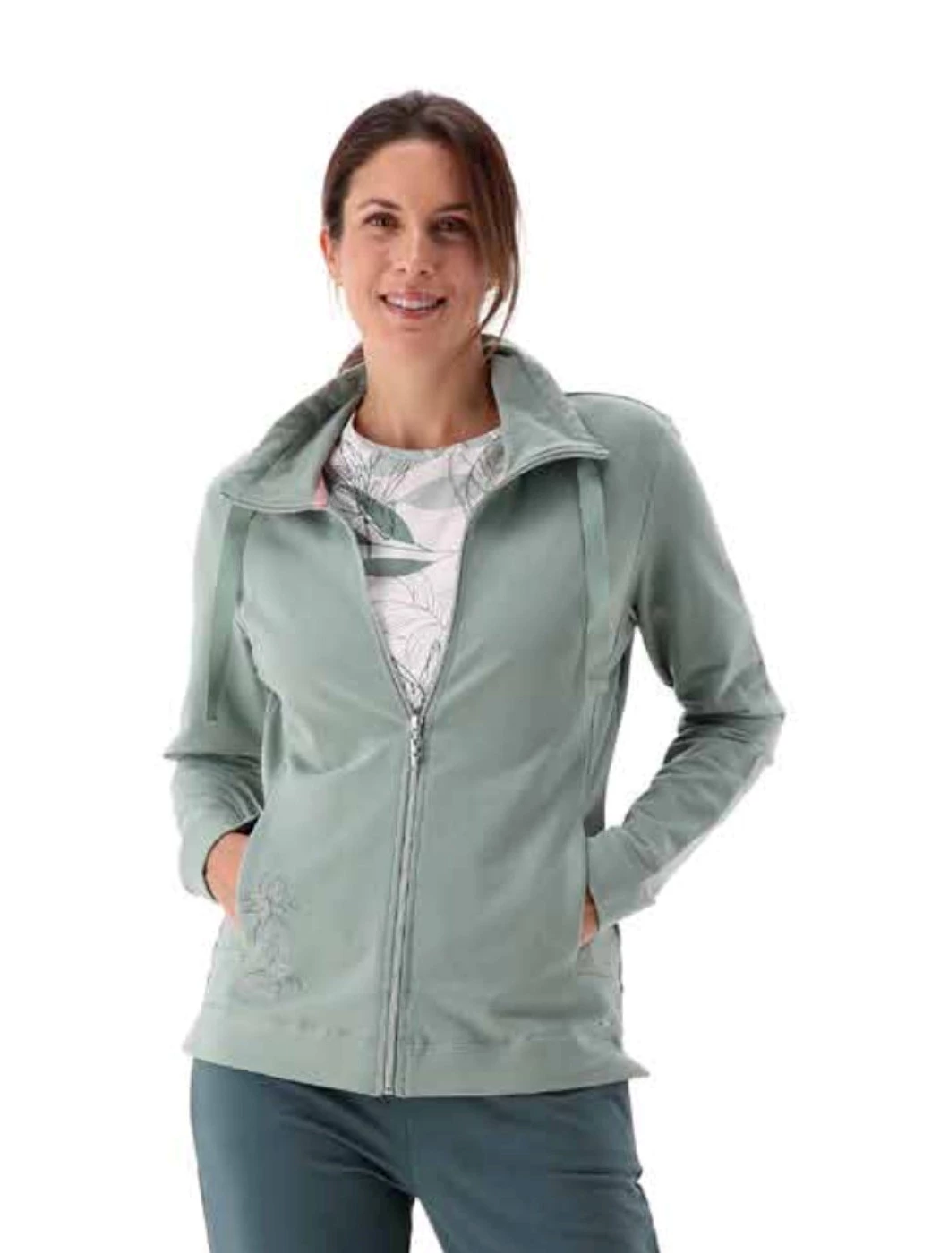 Felpa Zip Stretch Donna 2E9016