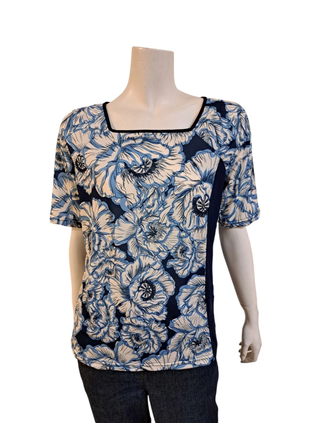 Maglia Scollo Quadro Manica Corta Donna 32145