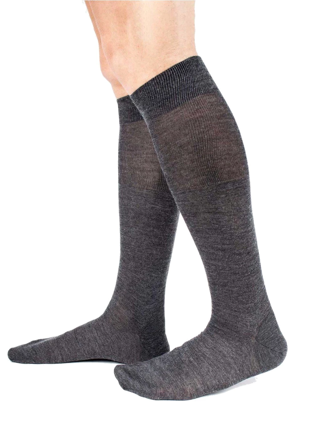 Calza Lunga Uomo  Liscia in Lana e Seta 844