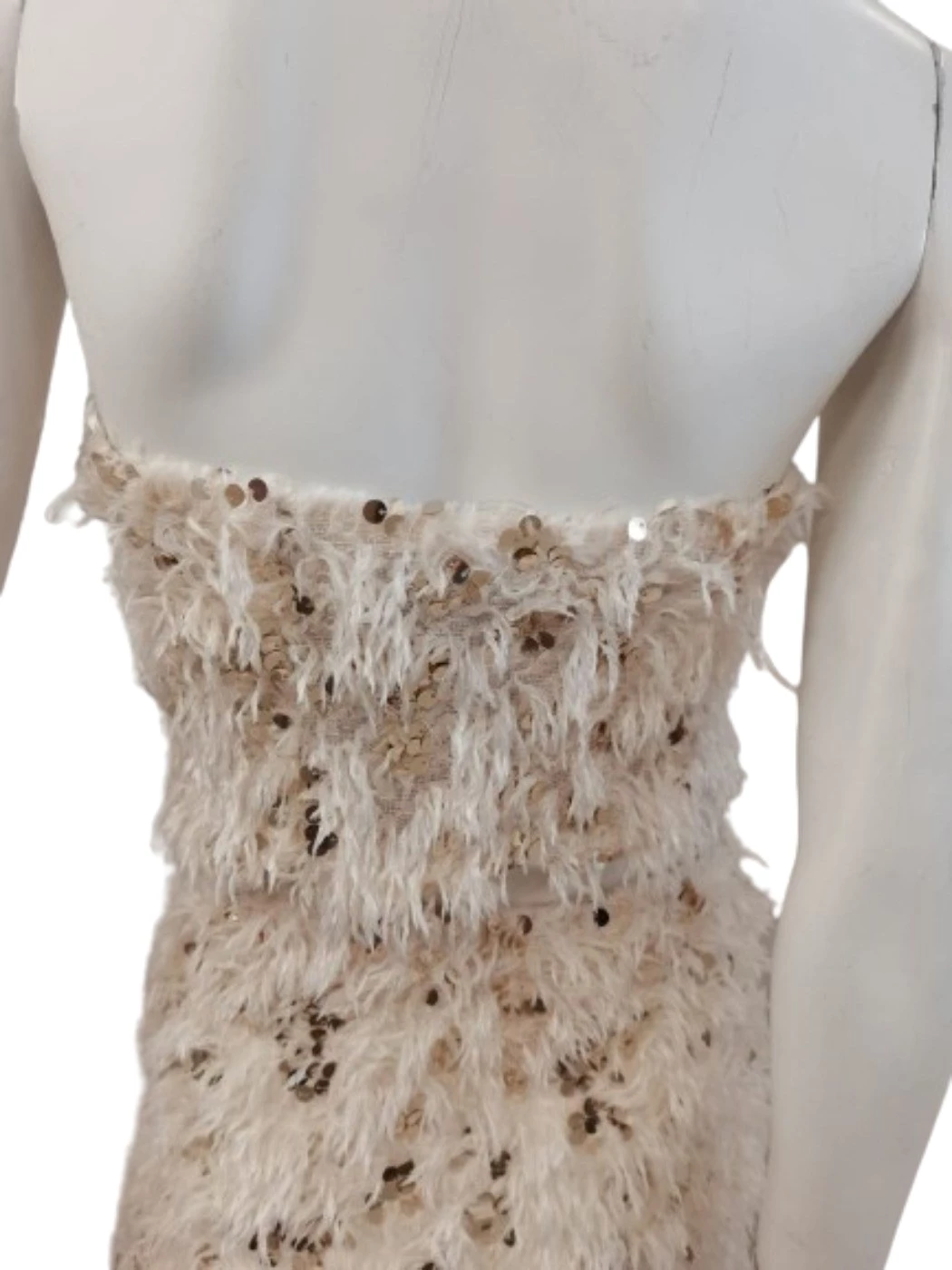 Top Paillettes e Piume Donna AS108