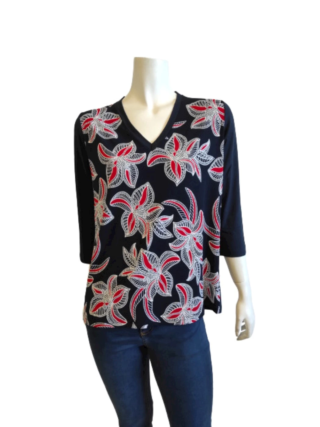 Maglia Scollo V Manica Tre Quarti C853