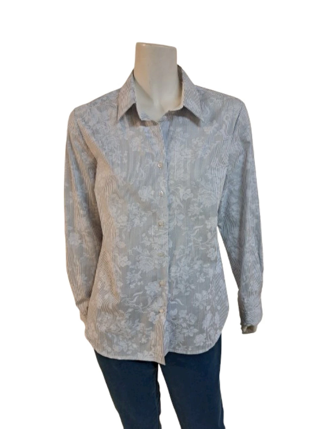 Camicia Righe e Fiori Donna CA48