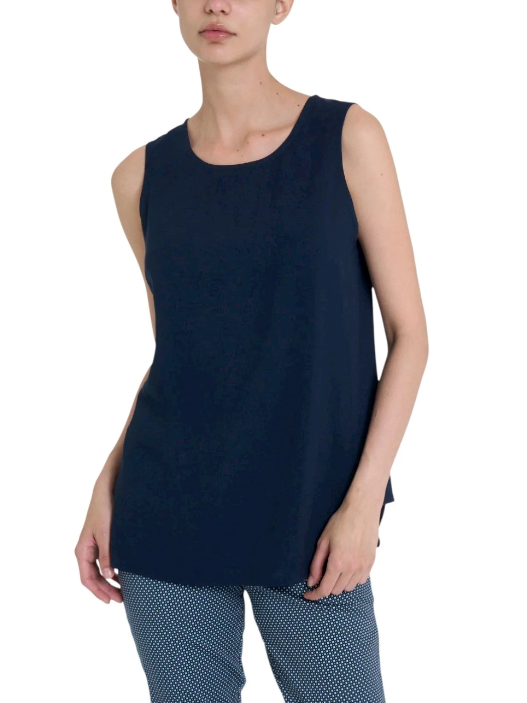 Top a Spalla Larga Con Inserto Laterale Donna DP35TD