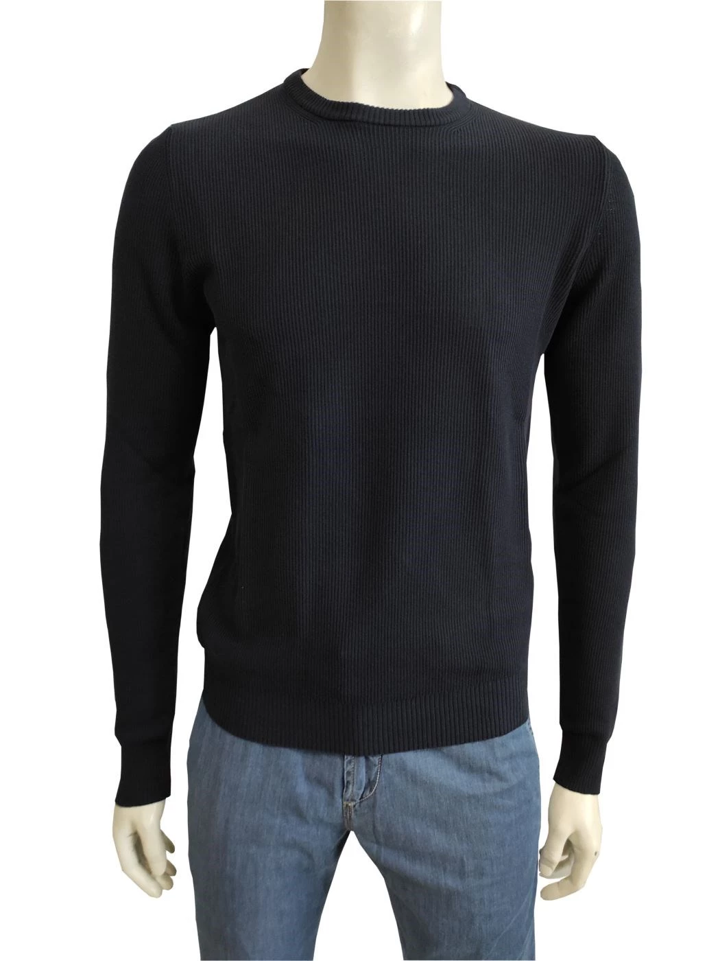 Maglia Uomo Cotone Manica Lunga Maglia Inglese Girocollo H678G