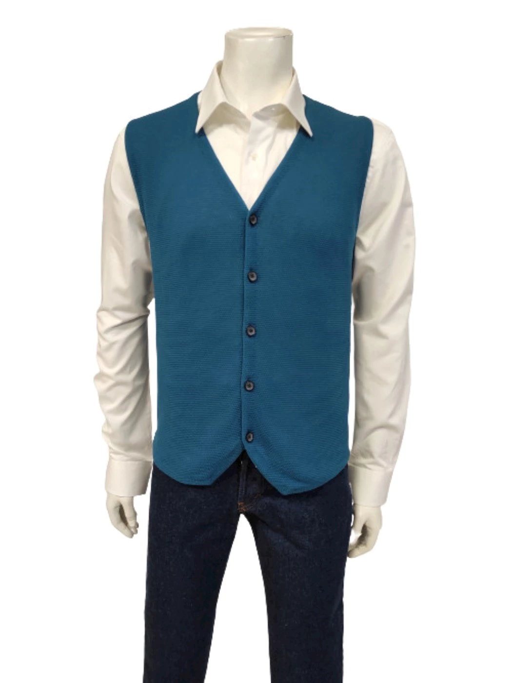 Gilet Bottoni Uomo Cotone Elegante H754B
