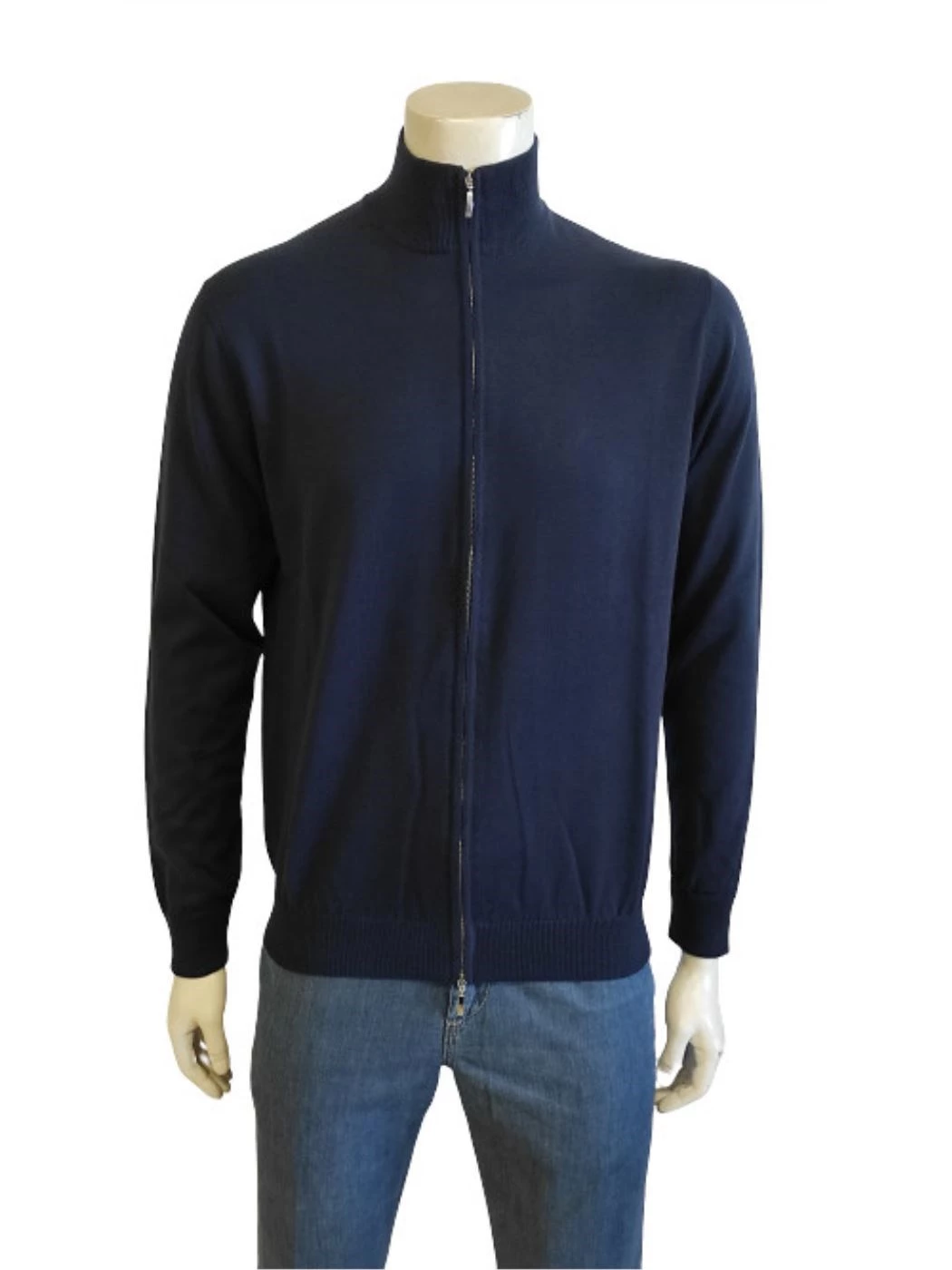 Maglia con Zip Uomo Aperta Cotone Cardigan Zip H840Z