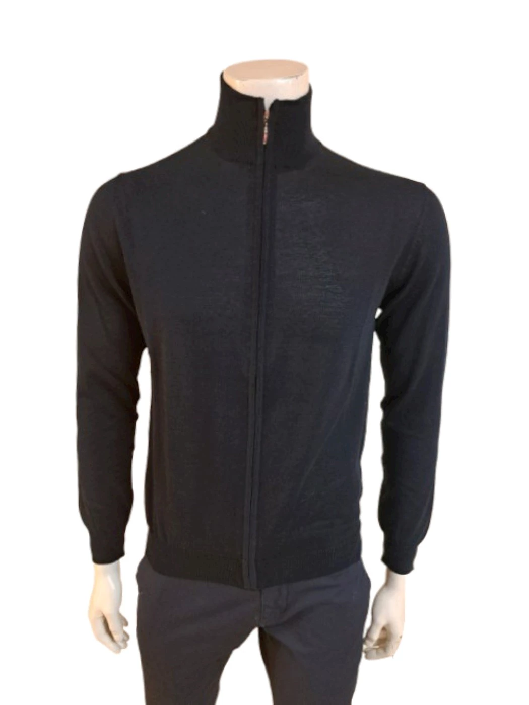 Maglia con Zip Uomo Aperta Cotone Cardigan Zip H840Z