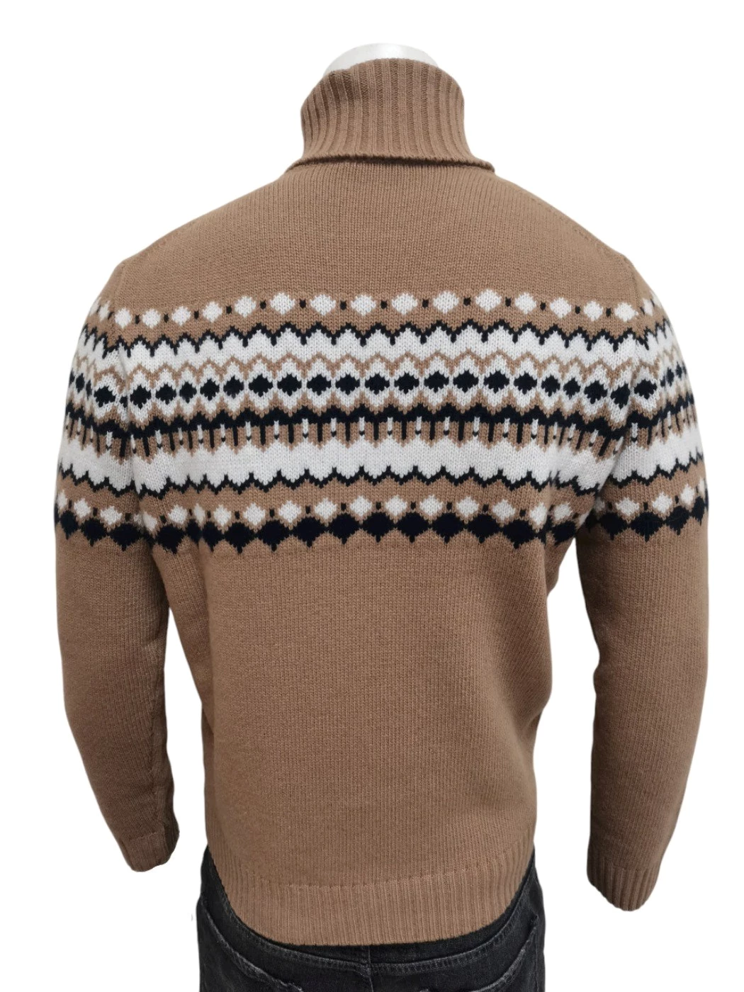 Maglia Dolcevita Jacquard Uomo H869