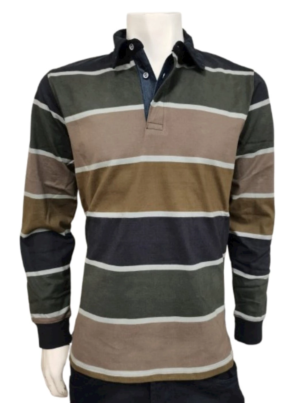 Polo Manica Lunga Righe Uomo NF5103