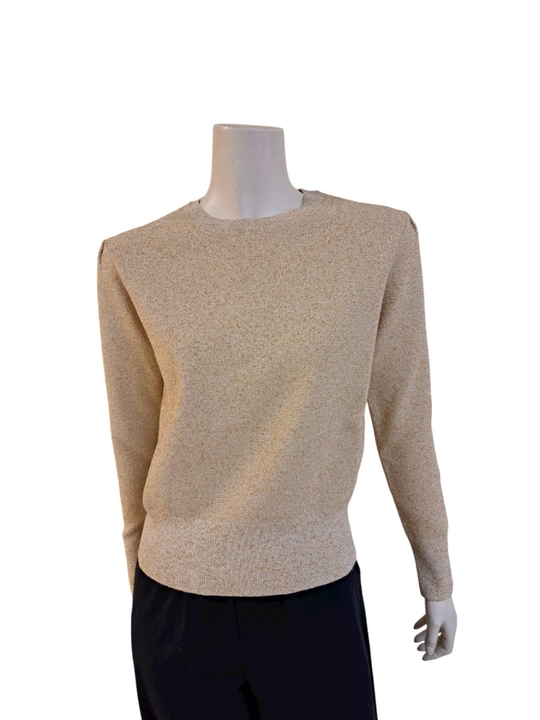 Maglia Girocollo Con Manica Arricciata Donna S1097