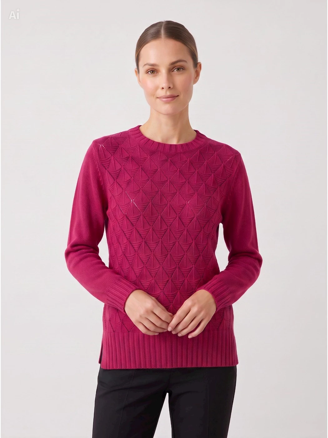 Maglia Girocollo Rombetto Donna S1104