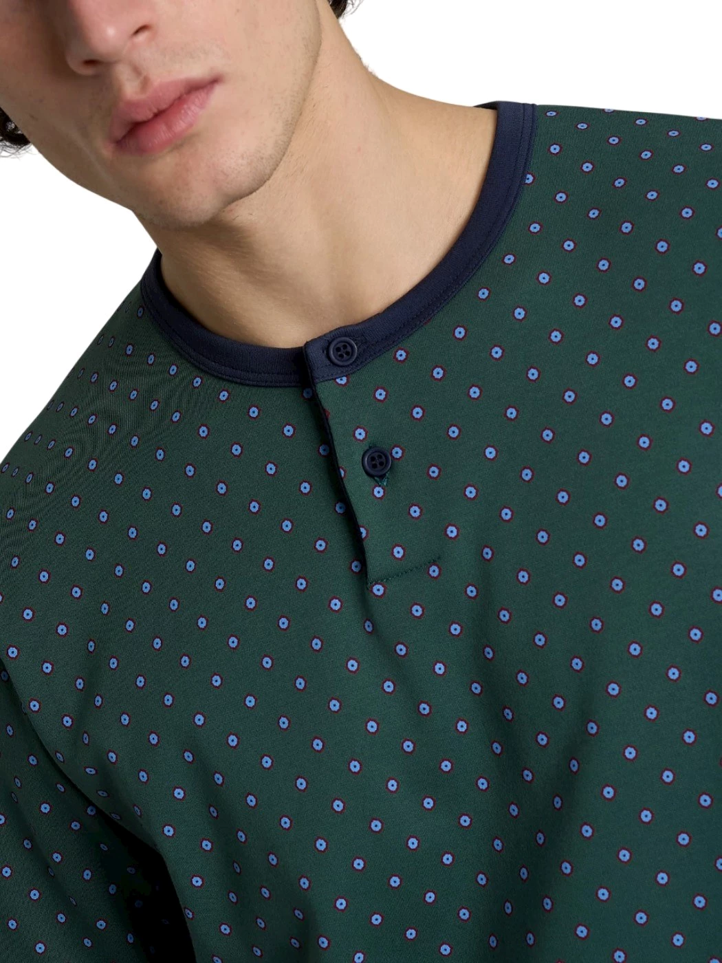 Pigiama Serafino Manica Lunga Uomo U956N1