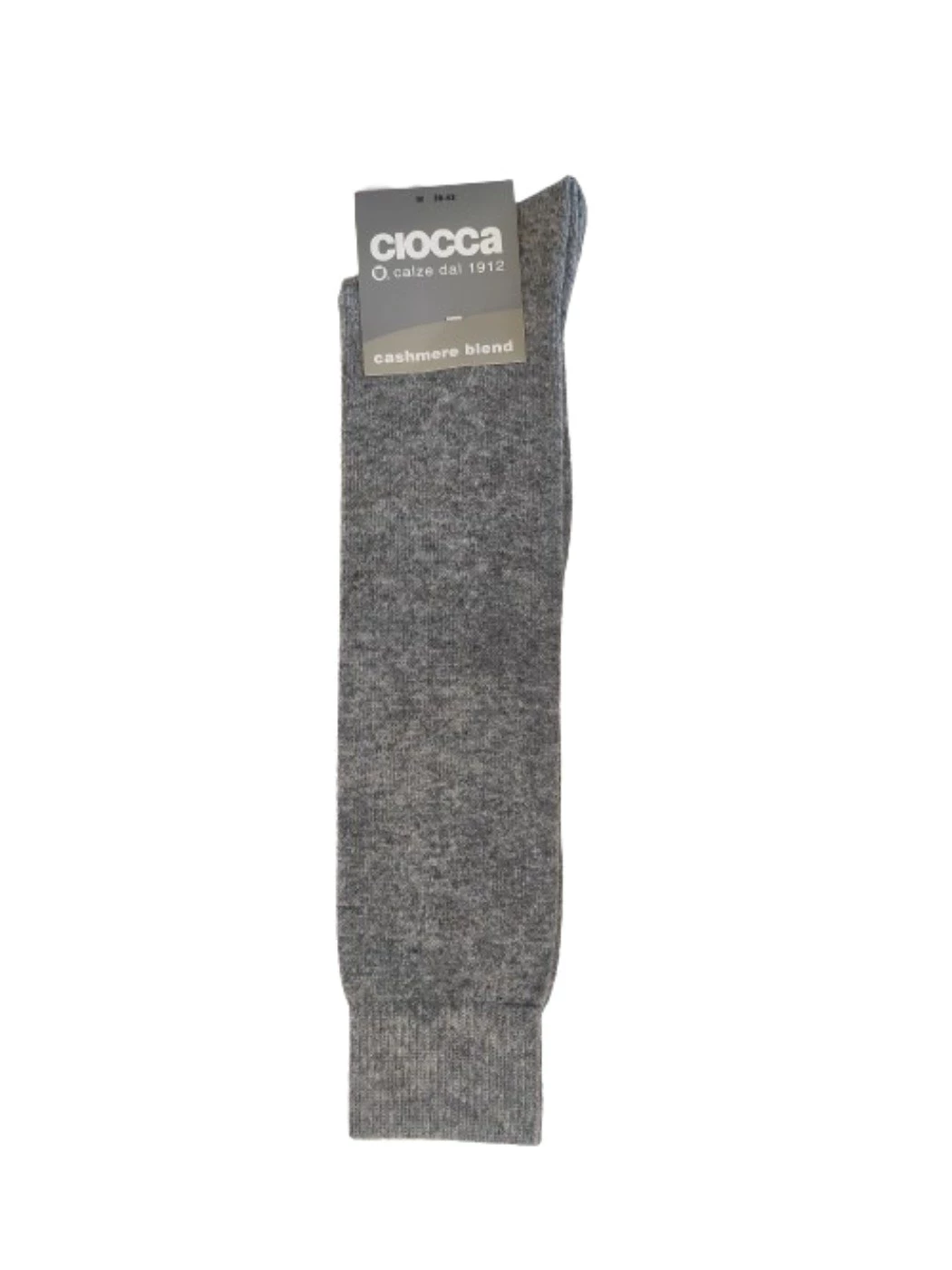 Calze lunghe a rombi colorati in Cashmere - nere