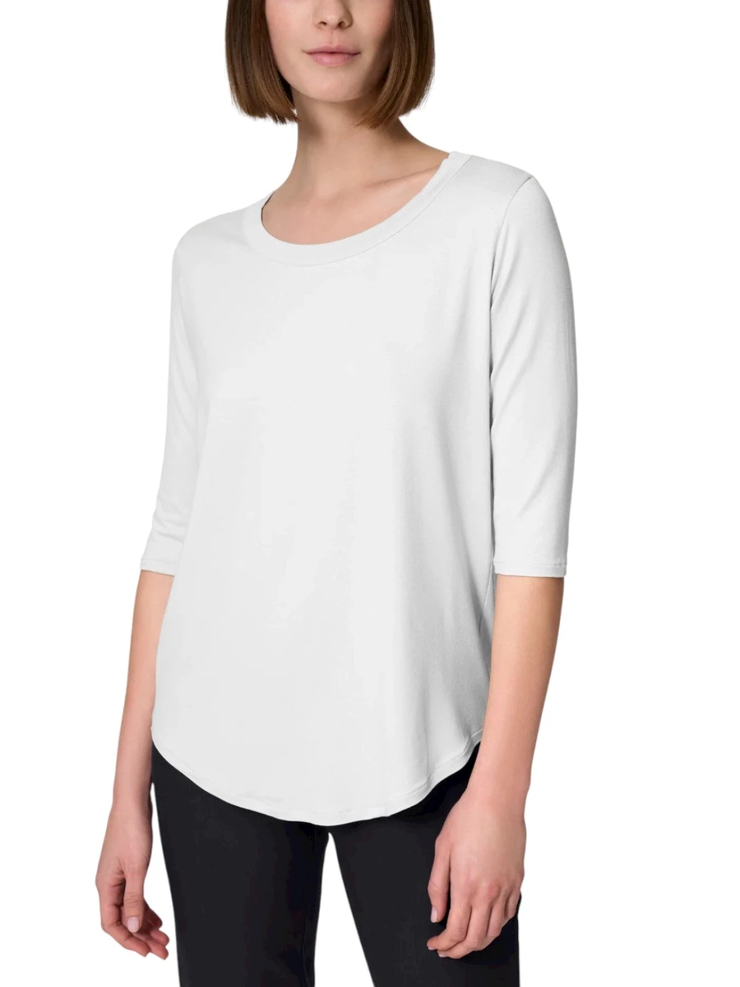 Maglia girocollo a maniche corte in puro cashmere | Giorgio