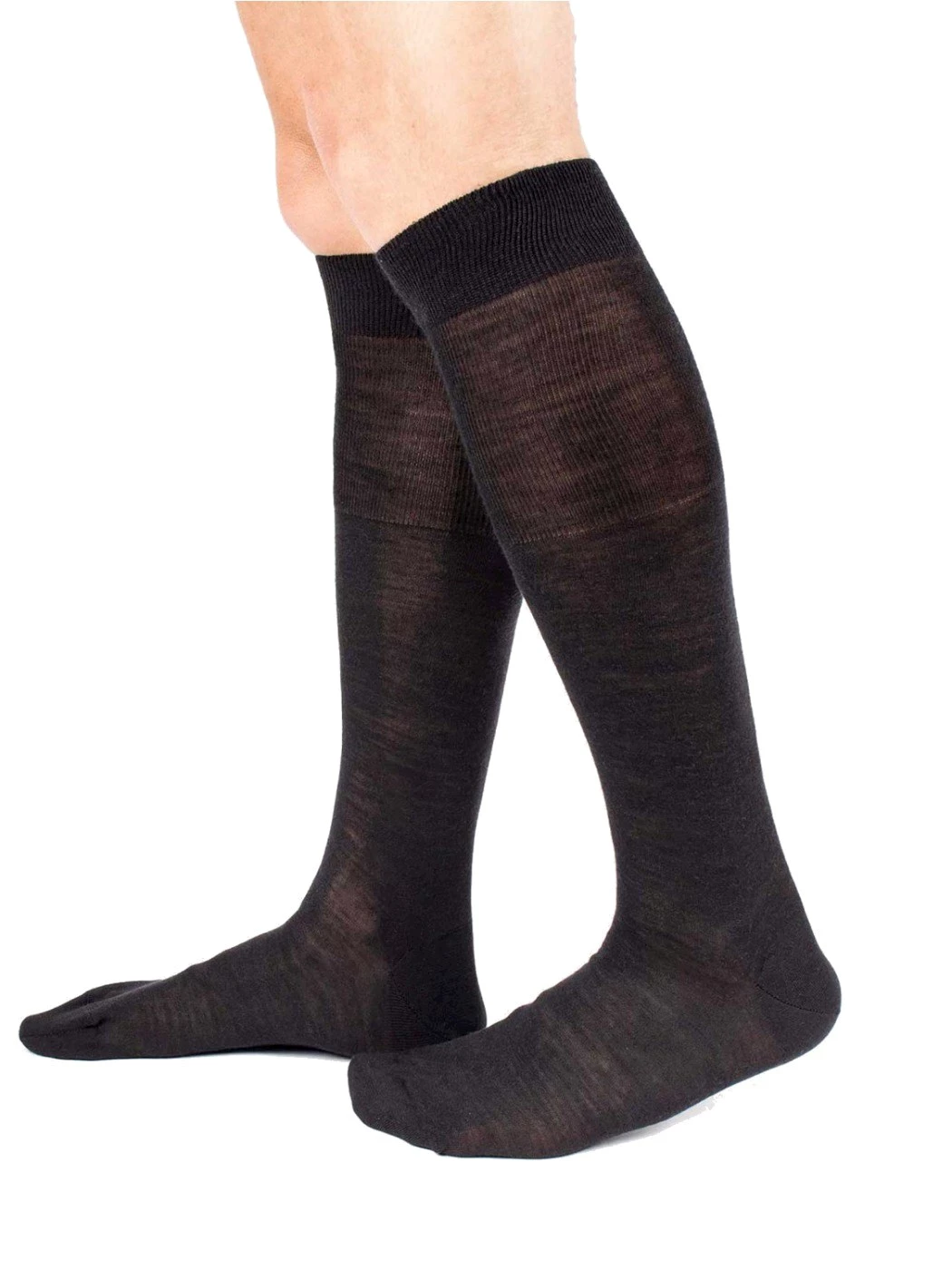 Calza Lunga Uomo  Liscia in Lana e Seta 844