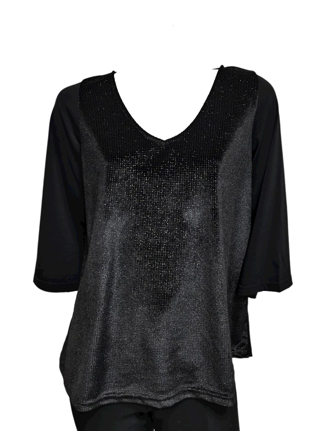 Blusa Scollo V Manica Tre Quarti Donna C519